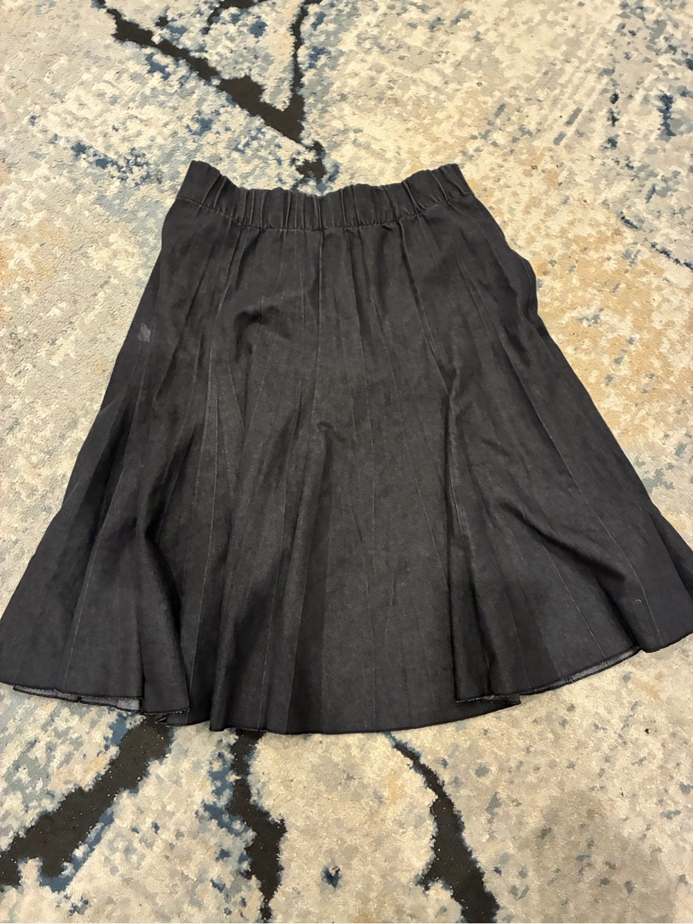 Everyday Black Circle Skirt with Elastic Waist